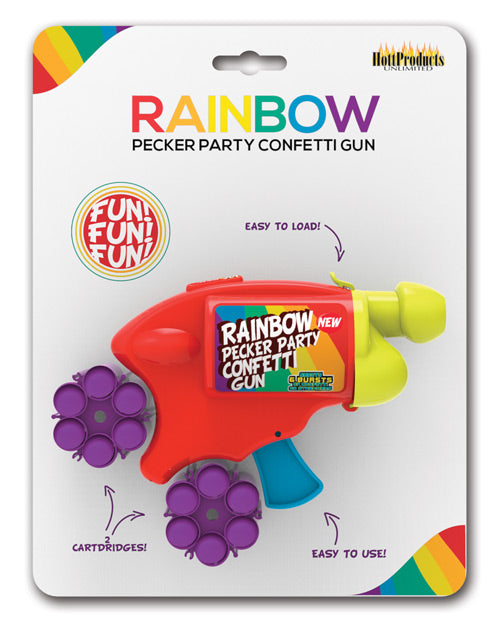Party Pecker Confetti Gun Colorful Rainbow Pecker Confetti Streamer for Festive Party Entertainment