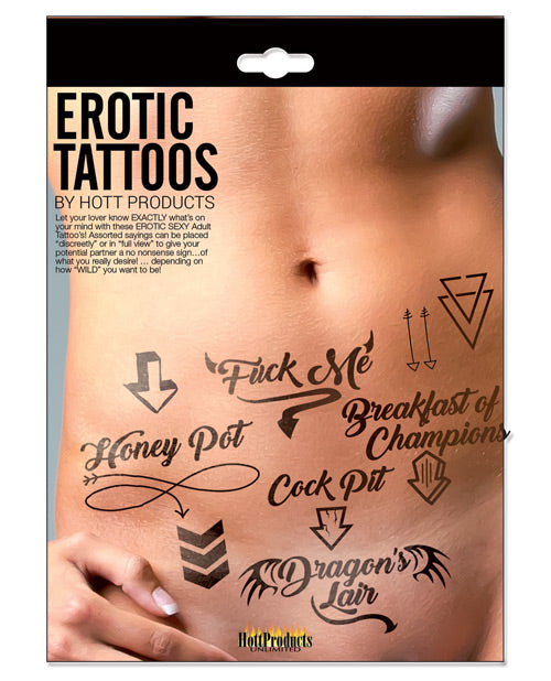 Hott Products Erotic Tattoos Skin-Safe Temporary Fun Body Wear for Couples Play