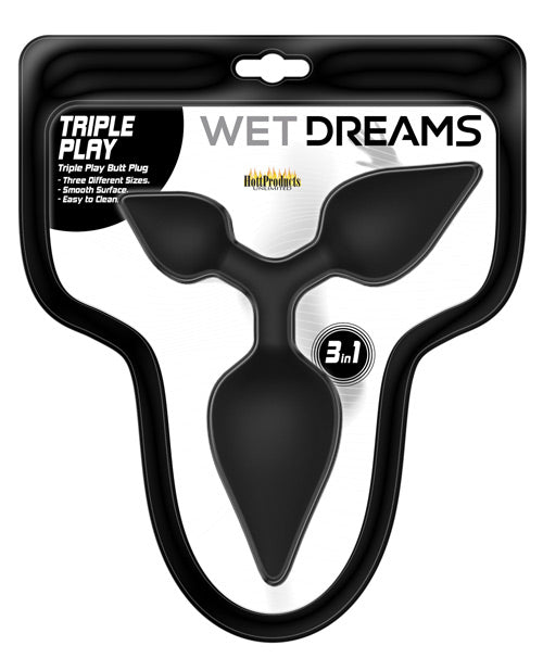 Wet Dreams Anal Plug with Three Graduated Sizes and Super Soft TPR Material for Versatile Anal Play