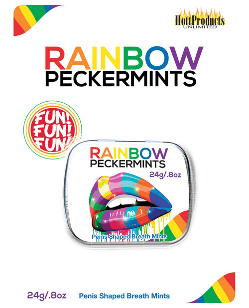 Hott Products Bachelorette Candy Rainbow Pecker Shape Candies Peppermint Flavor for Party Favors