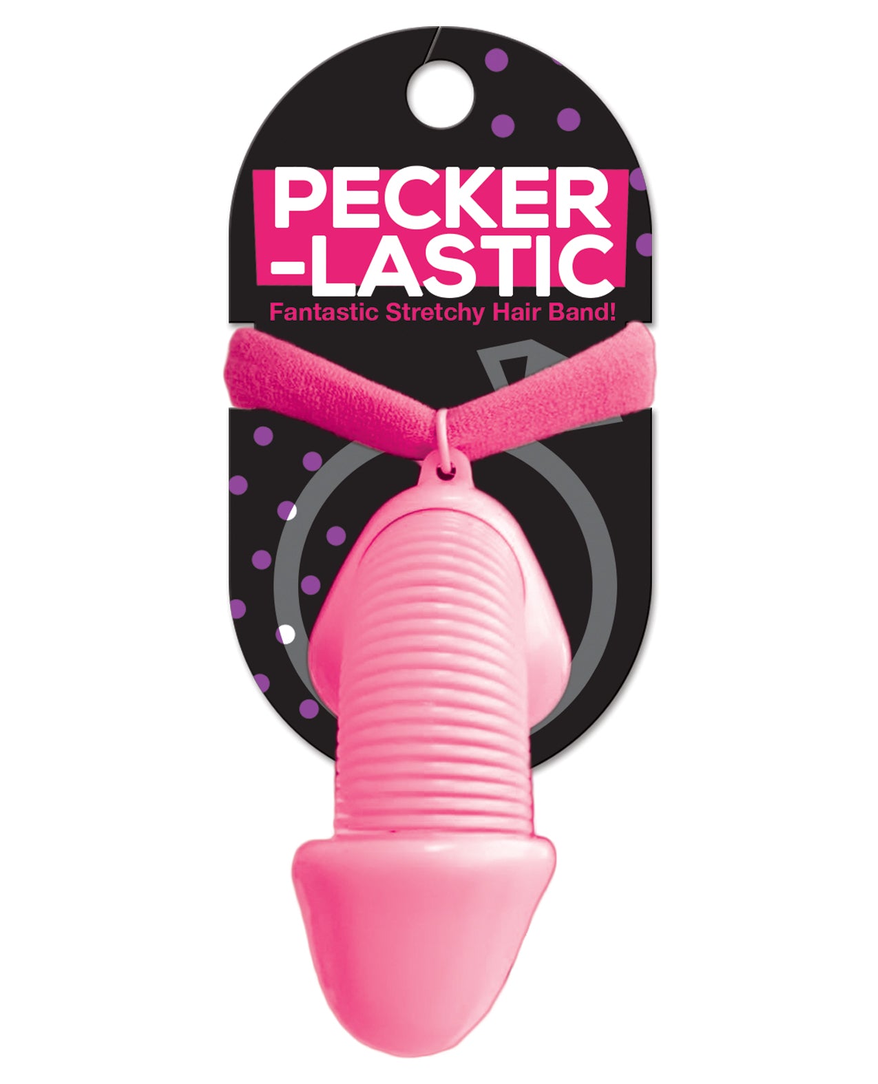 Hott Products Bachelorette Hair Tie Penis Shaped Stretchy Pink Accessory for Party Fun