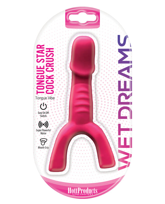 Wet Dreams Tongue Star Cock Crush Vibe Ribbed Tongue Vibrator Turbo Motor for Stimulating Anal or Vaginal Pleasure