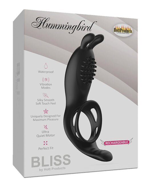 Bliss Penis Enhancement Vibrating Cock Ring with 9 Modes and Waterproof Design for Enhanced Pleasure