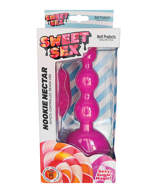 Sweet Sex Anal Products Magenta Bead Vibe Remote-Controlled Silicone Vibrator for Enhanced Intimate Stimulation