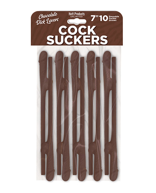 Cock Suckers Bachelorette Party Pecker Straws Chocolate Color Reusable Design for Fun Party Drinks