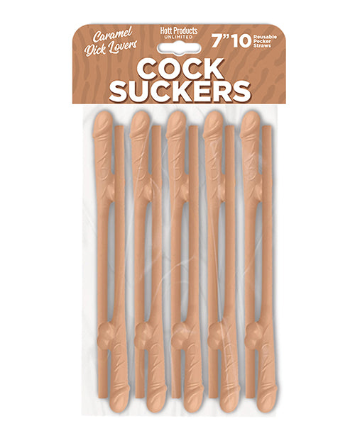 Cock Suckers Pecker Straws Fun Caramel Colored Reusable Straws for Adult Party Supplies