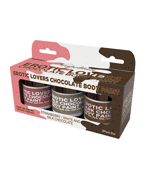 Hott Products Erotic Chocolate Body Paints with Assorted Flavors Edible Topping for Sensual Couples Play