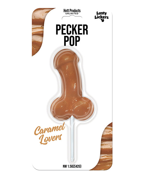 Hott Products Penis Pop Caramel Flavored Candy Pecker Shaped for Bachelorette Party Fun