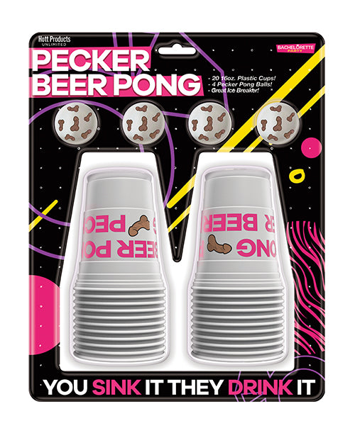 Hott Products Beer Pong Balls Novelty Pecker Shape 4-Pack for Adult Party Games