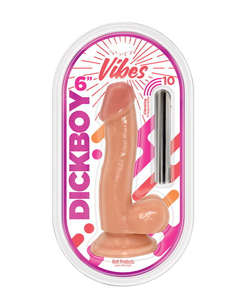 Dickboy Stimulators Vanilla Lovers 6-Inch Vibrator Rechargeable Bullet for Realistic Sensation and Multi-Speed Pleasure