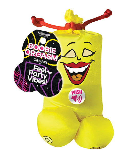 Hott Products Party Gift Bag Audible Sound Yellow Boobie Design for Bachelorette Celebration