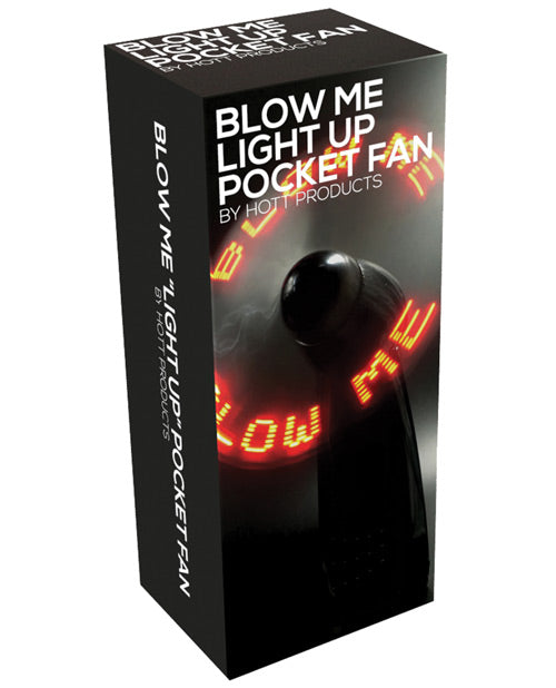 Hott Products Novelty Fan Light Up Blow Me Message Pocket Size for Party Cooling