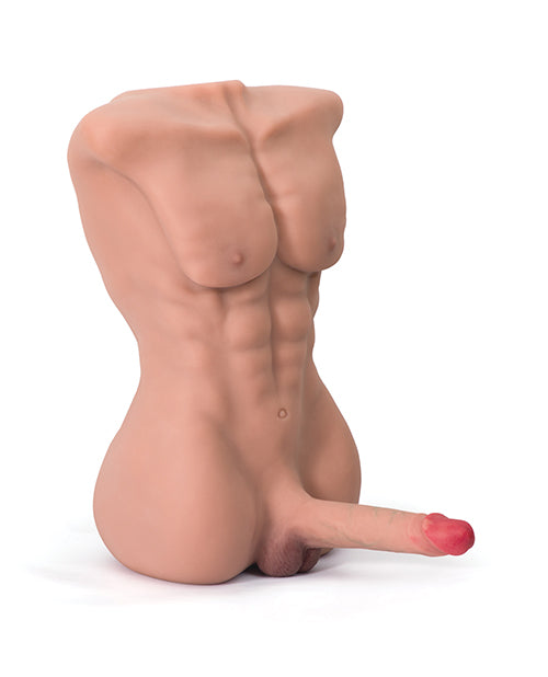 Honey Play Box Male Sex Doll Torso with Flexible Dildo, Muscular Physique, Realistic Skin Feel for Intimate Stimulation