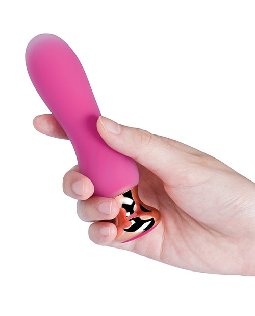 Pink Holic Curved Remote Vibrating Anal Plug with Color-Protective Layer