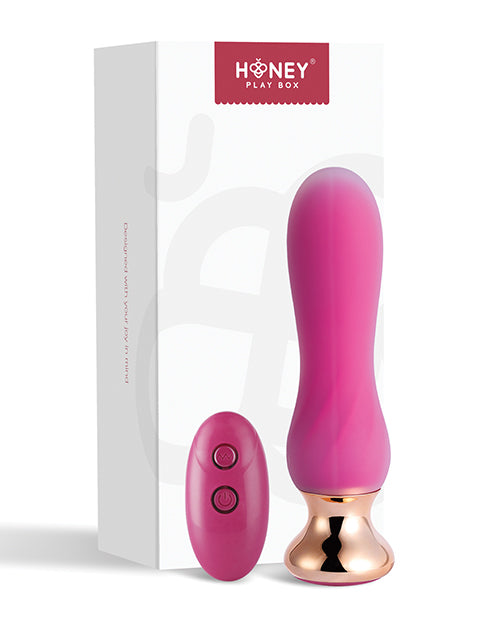 Pink Holic Curved Remote Vibrating Anal Plug with Color-Protective Layer