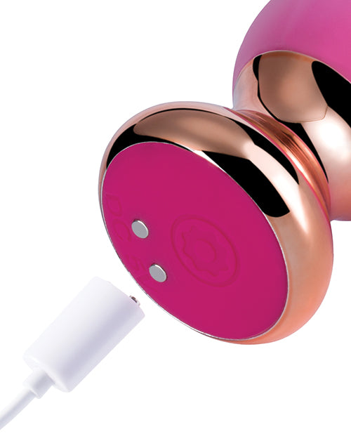 Pink Holic Curved Remote Vibrating Anal Plug with Color-Protective Layer