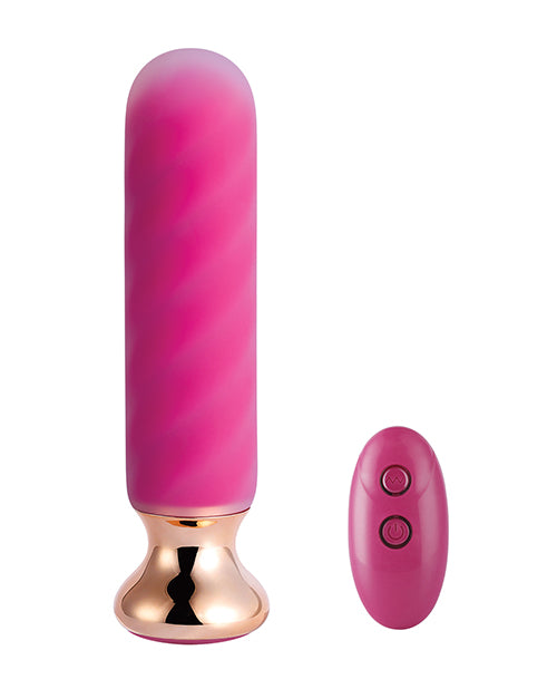 Rose Twister Remote Vibrating Anal Plug with 10 Dynamic Patterns and Spiral Design