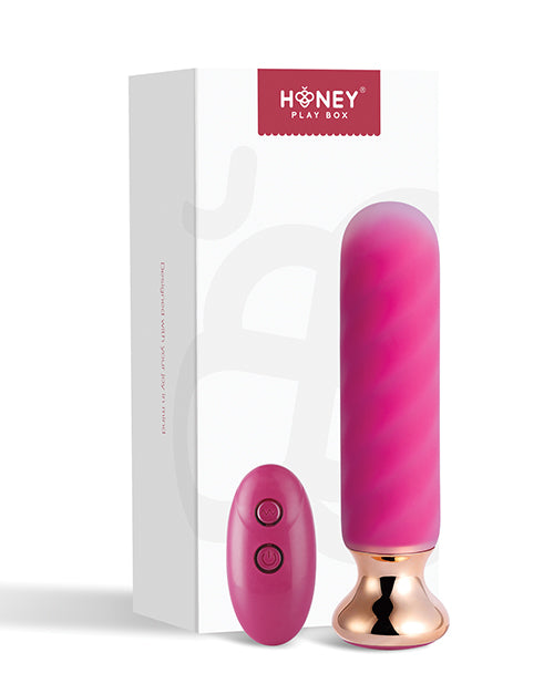 Rose Twister Remote Vibrating Anal Plug with 10 Dynamic Patterns and Spiral Design