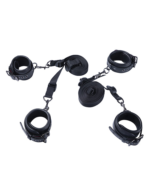 Honey Play Box Bondage Bed Restraint Kit with Adjustable Cuffs and Soft Materials for Couples Bondage Play
