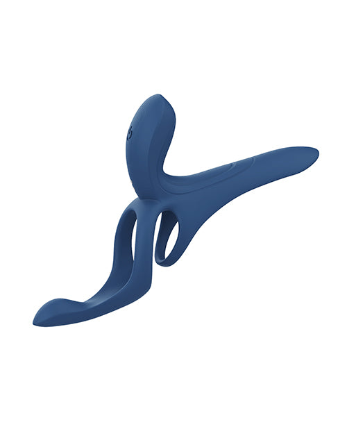 Honey Play Box Stimulators Navy Blue App-Controlled Vibrator with 4-in-1 Stimulation for Enhanced Couples Play