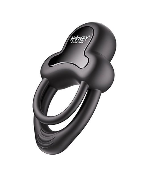 Honey Play Box Stimulators Double Cock Ring with Clitoral Stimulator and App Control for Enhanced Couples’ Pleasure