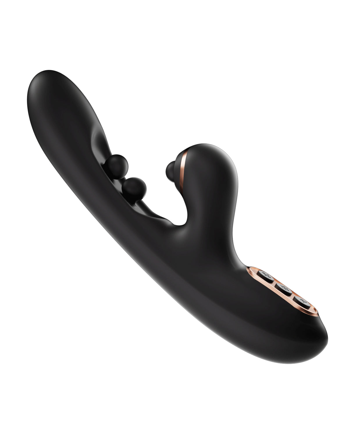 Tickler Wiggling G-Spot Vibrator & Tapping Clitoral Stimulator - Black