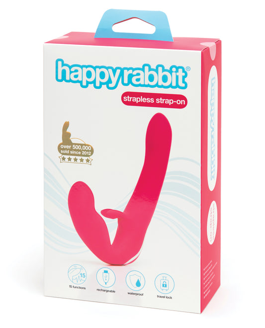 Happy Rabbit vibrators strapless rabbit vibrator with dual stimulation and bunny ears for couples' intimate play