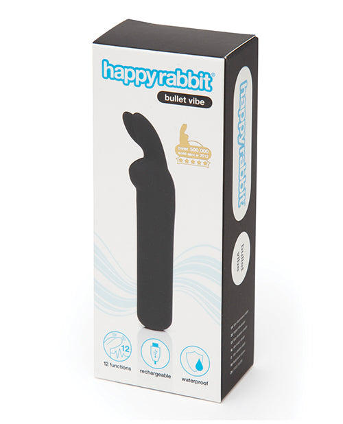 Happy Rabbit stimulator rechargeable bullet with flexible silicone ears for intense clitoral stimulation