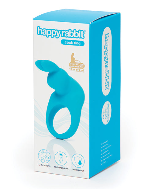 Happy Rabbit Penis Enhancement Ring Rechargeable Vibrating Bunny Ears Waterproof Design for Shared Couple Pleasure