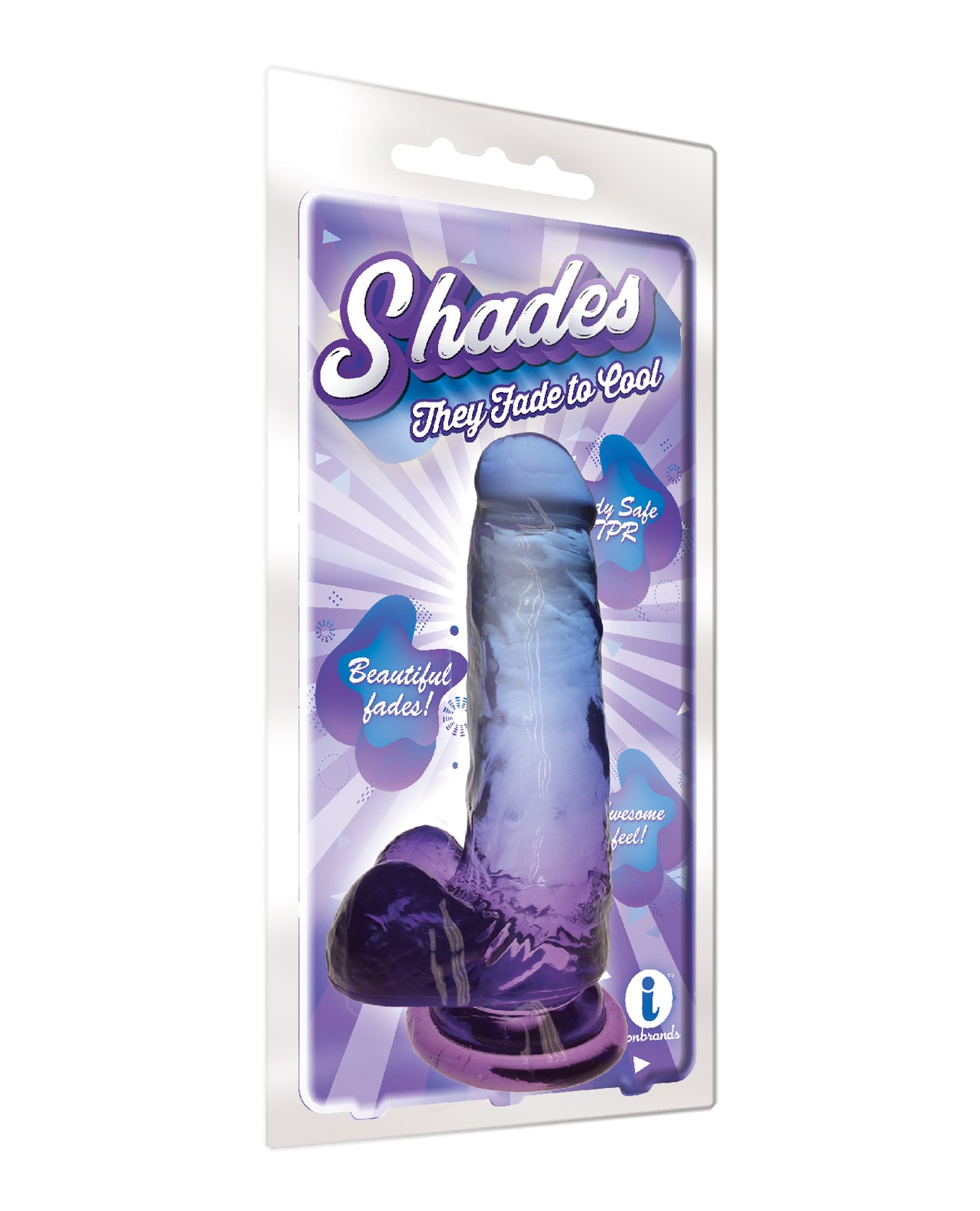 Shades Dongs & Dildos Jelly TPR Gradient Design Shimmer Blue Violet for Vibrant Intimate Play