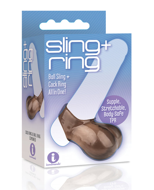 The 9s Penis Enhancement Ball Sling Cock Ring with Flexible TPR Material for Support and Pleasure