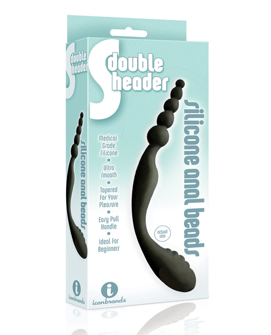 The 9s Anal Beads Extra Long Silicone Five Pleasure Bumps and Pull Handle for Safe Enjoyable Stimulation