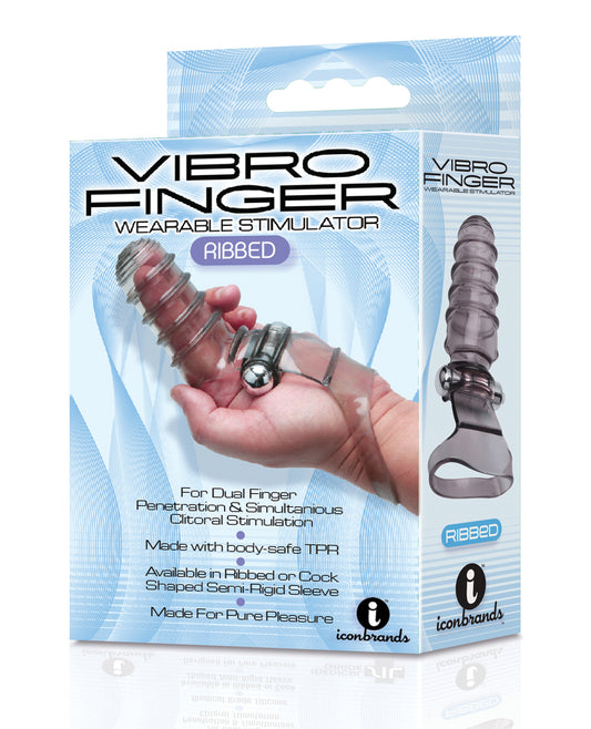 The 9s Massage Product Ribbed Finger Massager Flexible Dual Stimulation for Enhanced Intimate Massage