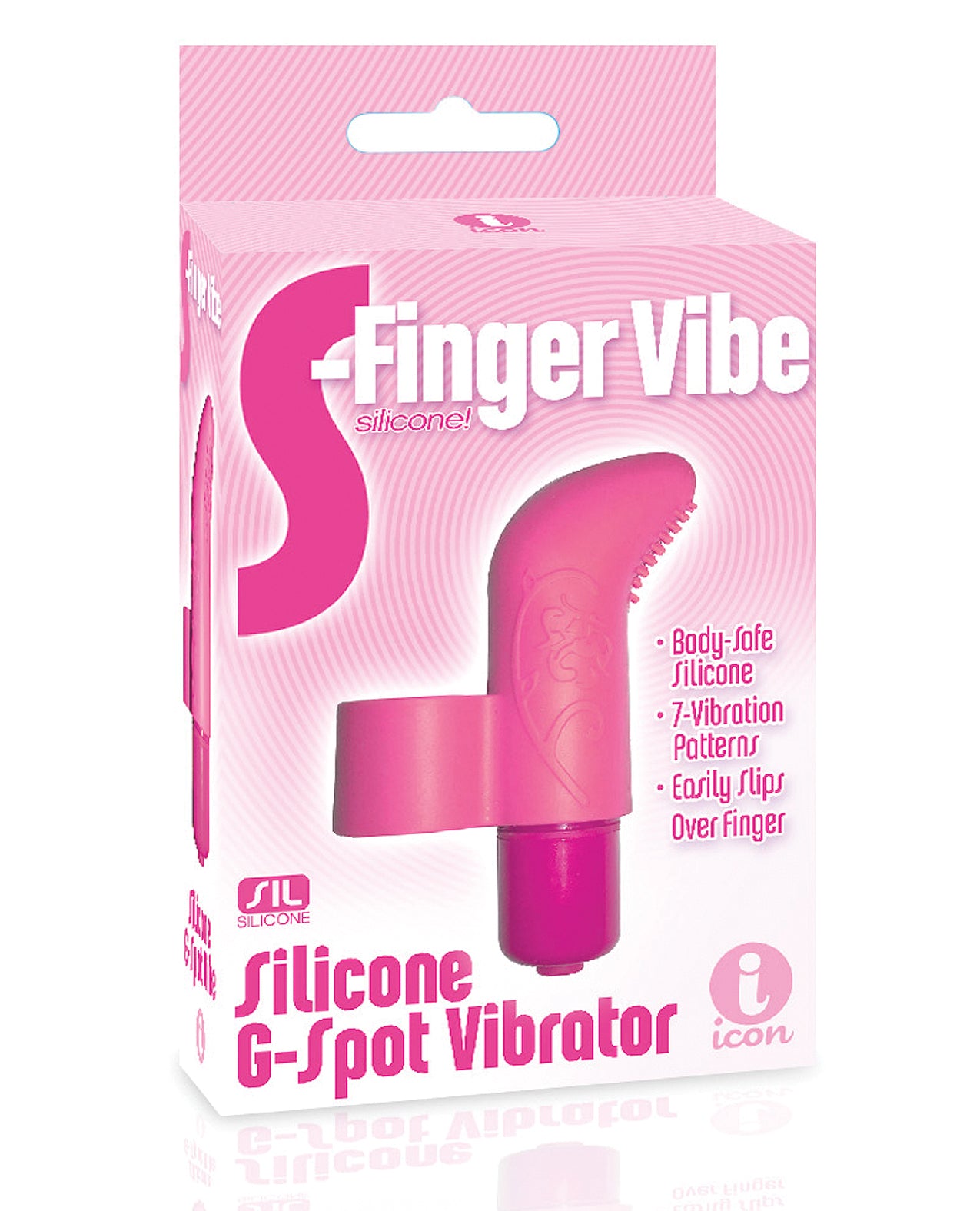 The 9s Silicone G-Spot Finger Vibe with 7 Vibration Patterns and Nubbed Tip for Targeted Stimulation