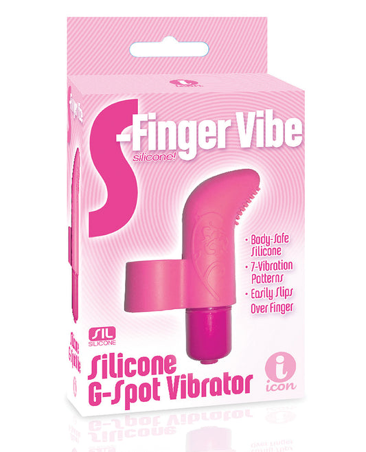 The 9s Silicone G-Spot Finger Vibe with 7 Vibration Patterns and Nubbed Tip for Targeted Stimulation