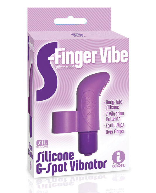 The 9s Silicone G-Spot Finger Vibe with Nubbed End and Multiple Vibration Patterns for Targeted Stimulation