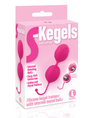 The 9s Silicone Kegel Balls Embossed Floral Pattern Rotating Weights for Pelvic Floor Training