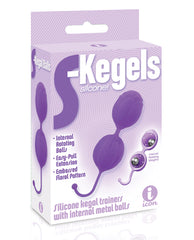 The 9s Kegel Balls Silicone Embossed Floral Rotating Weights for Pelvic Floor Strengthening