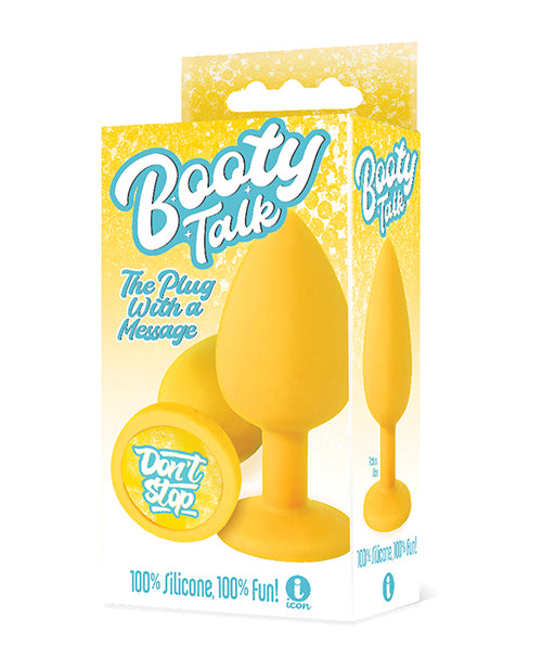 The 9s Anal Plug Yellow Silicone Playful Message Body-Safe for Comfortable Intimate Pleasure