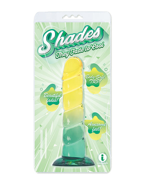 Shades Dongs & Dildos Gradient Jelly Dong Swirl Ridges Suction Cup for Colorful Sensual Play