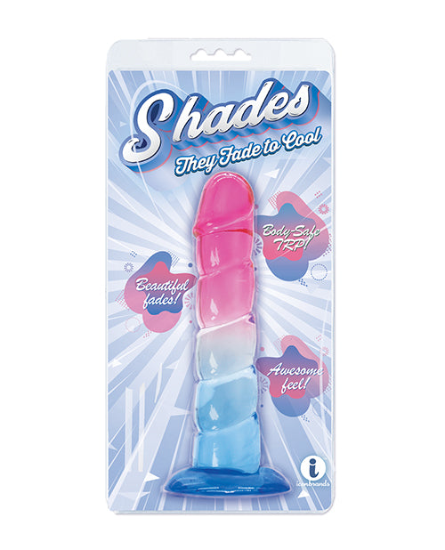 Shades Dong Ombre Gradient Beaded Shaft Swirl Ridges for Hands-Free Pleasure
