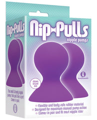 The 9s Nipple Stimulators Silicone Violet Flexible Pump Action for Enhanced Sensation