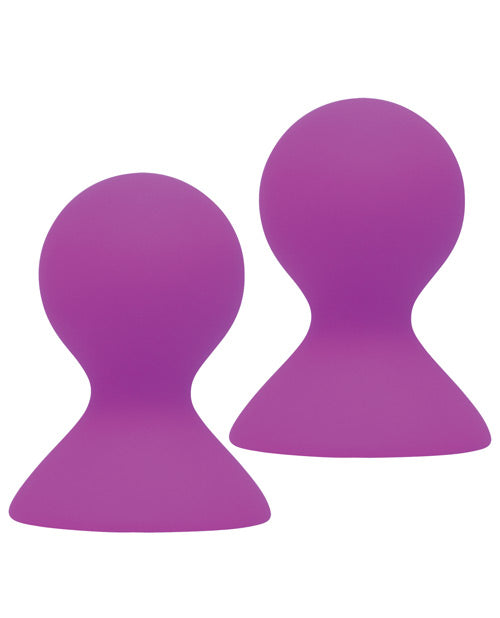 Violet Silicone Nipple Stimulators with Adjustable Pump Action