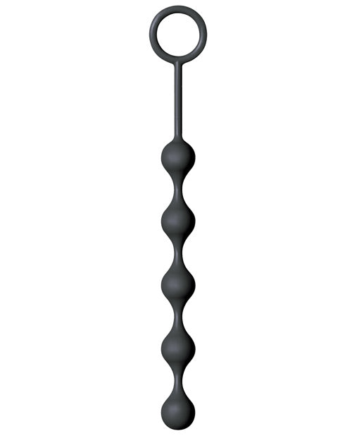 The 9's S Drops Silicone Anal Beads with Pull Handle – Extra Long Design