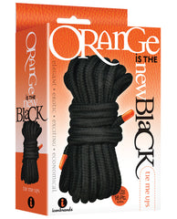 The 9s Bondage Rope Soft Texture Orange Plastic Tips for Comfortable Restraint Play