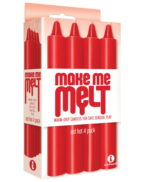 The 9's Setting The Mood Red Hot Drip Candles Body-Safe Wax Low-Heat Sensation for Sensual Wax Play