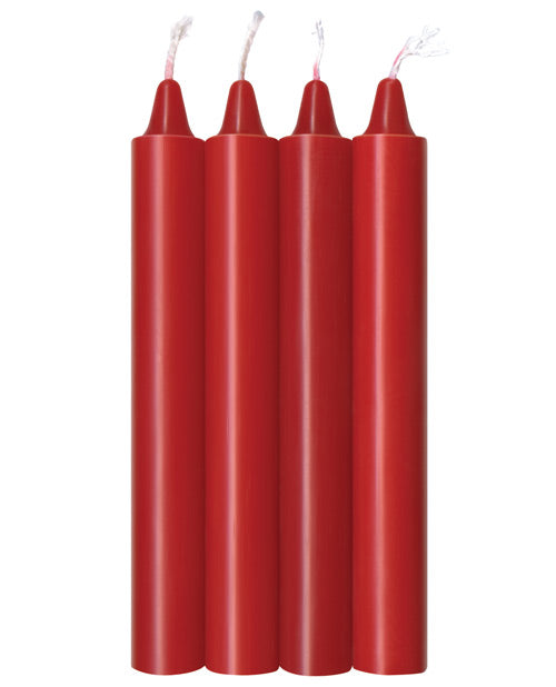 Red Hot Sensual Warm Drip Candles – BDSM Wax Play Pack of 4