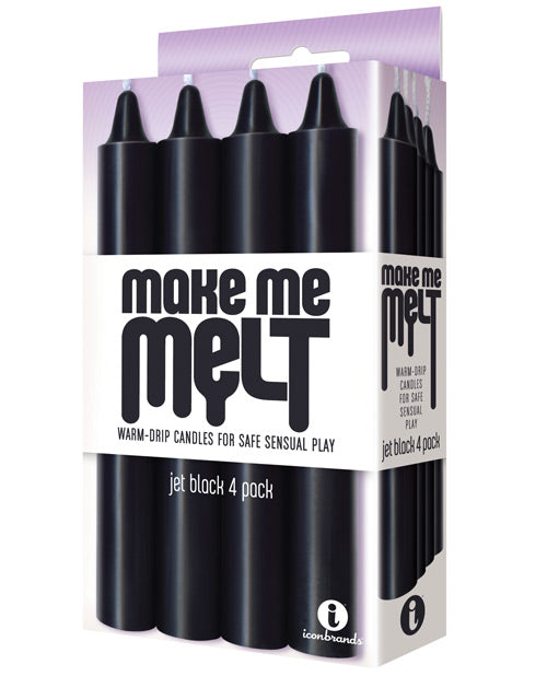 The 9s Wax Play Candles Sensual Warm Drip Jet Black set for BDSM and Romantic Temperature Play