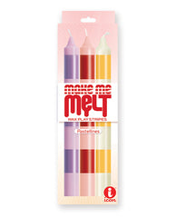 The 9s Setting The Mood Wax Play Candles Body-Safe Pastellines Stripes for Sensual Temperature Play