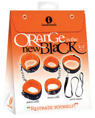 The 9s Bondage Restraint Kit Ankle Cuffs Wrist Cuffs Collar with Leash for Versatile Restraint Play